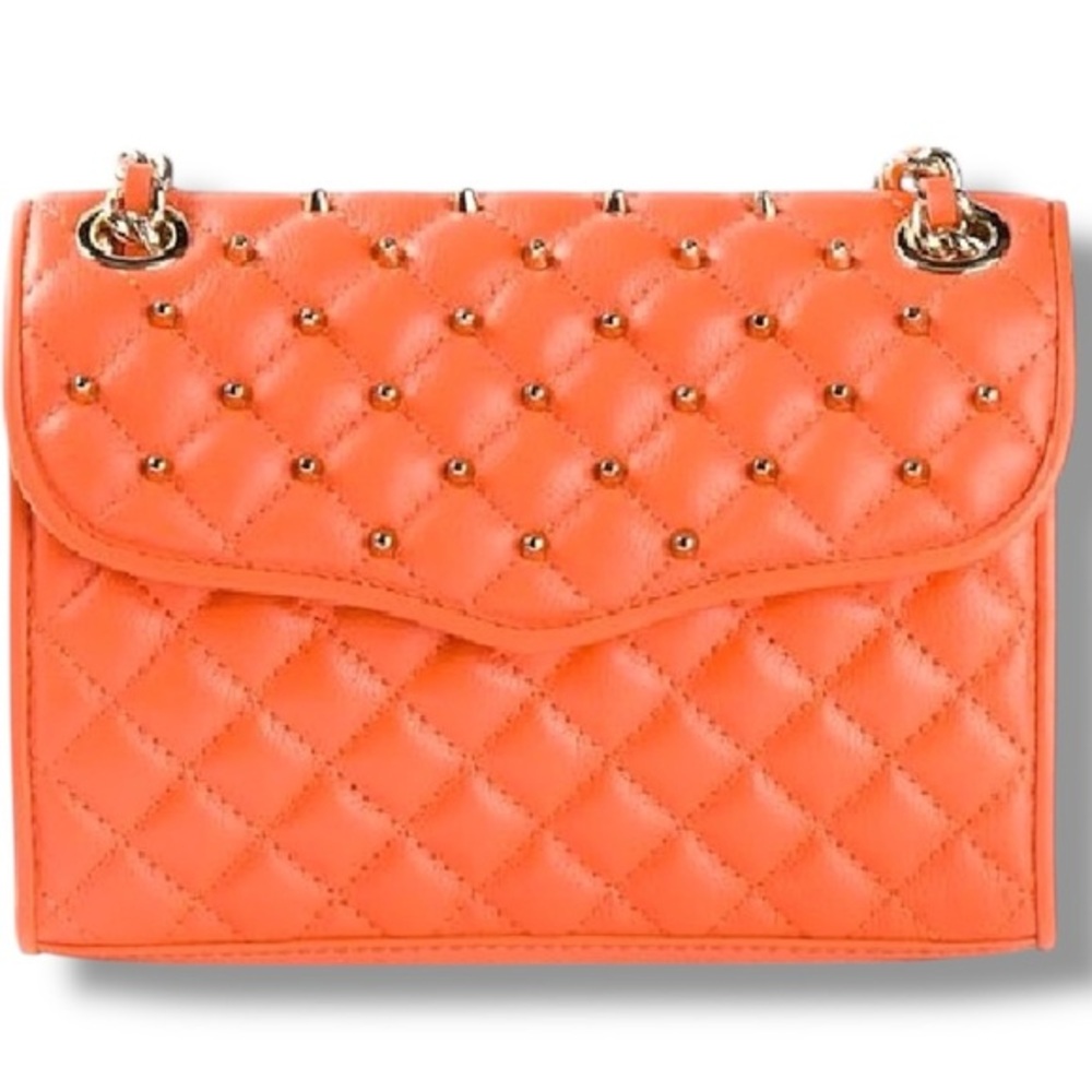 Rebecca Minkoff Orangina Quilted Leather Shoulder Bag With Studs